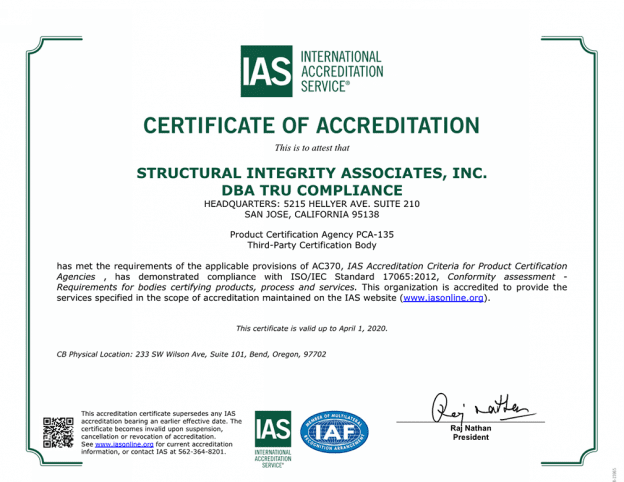 Certificate Of Accreditation Medium - Tru Compliance