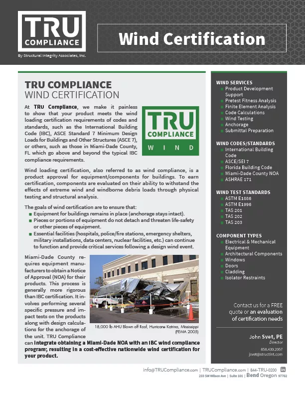 Tru Wind Certification